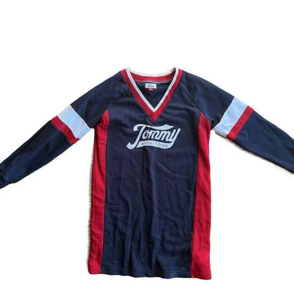 Tommy Hilfiger Other - Tommy Hilfiger Jeans V-neck Sweater Big Spell Out size M